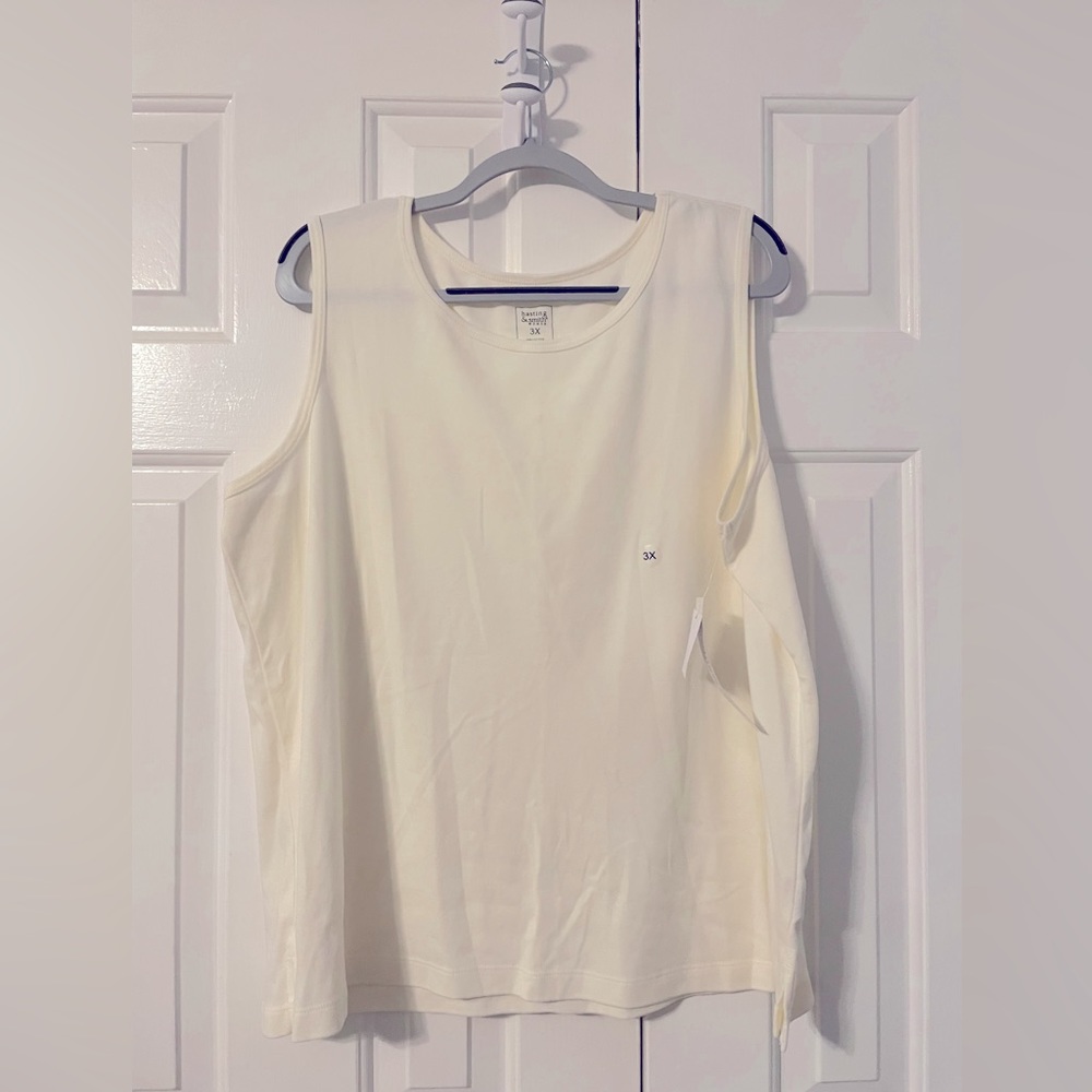 NWT Hasting & Smith Cream Yellow Tank Top Size 3X